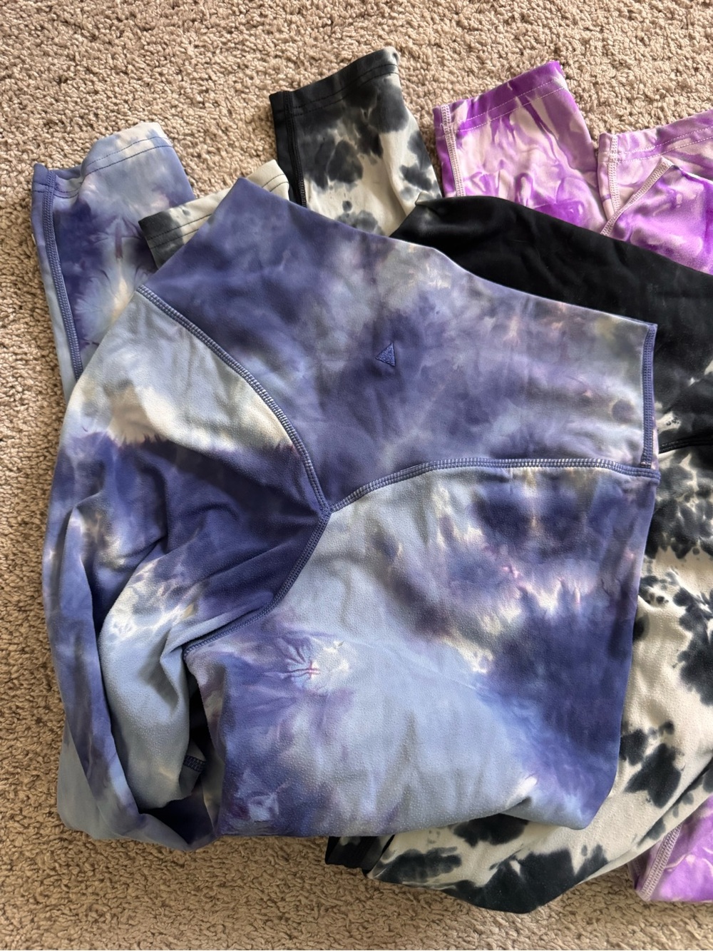Vitality Tie-Dye Leggings - Purple, Black & Gray - Picture 6 of 9